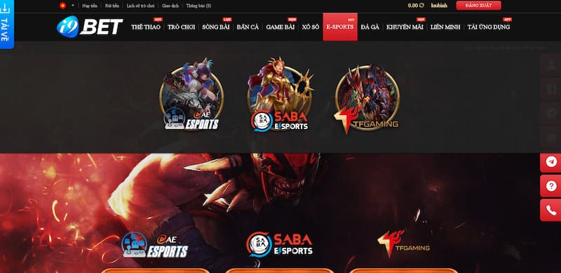 I9bet - Thiên Đường Trò Chơi Cho Tín Đồ Đam Mê Đổi Thưởng 7 Dòng game esports được ưa chuộng cực kỳ