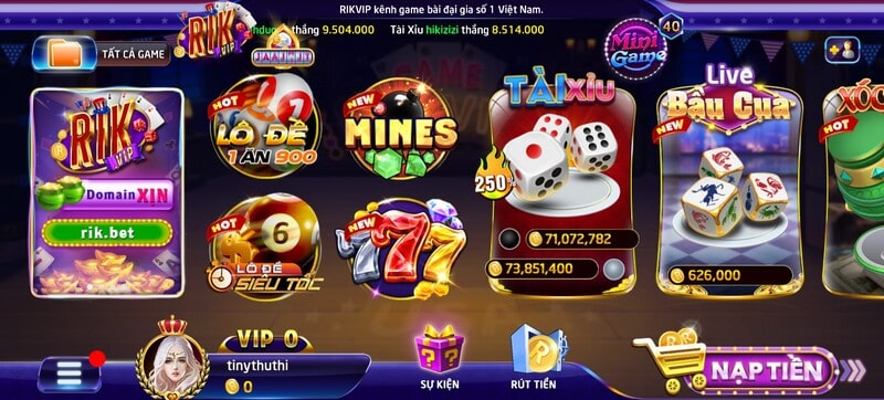 Rikvip - Cổng Game Đứng Hàng Đầu Thời Điểm Hiện Tại 5 Những trò chơi có tại cổng game Rikvip