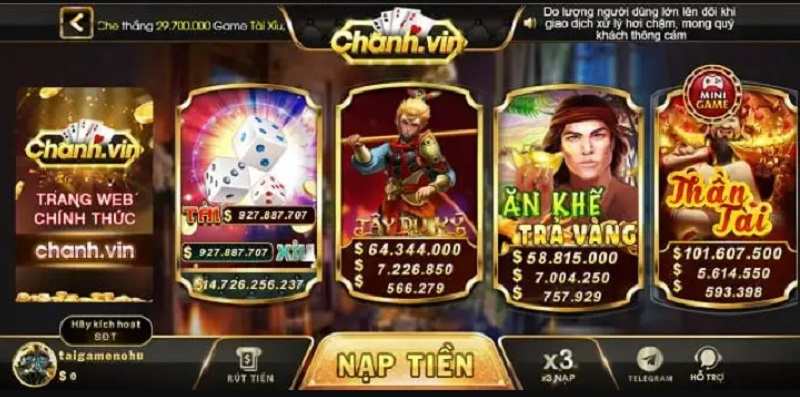 Chanh Vin cổng game hàng đầu châu Á với vô vàn điều hay 5 Game slot đỉnh cao hiện nay