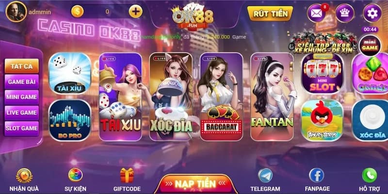 OK88 - Cổng game bài đổi thưởng trực tuyến đẳng cấp nhất 2023 6 Mini game trả thưởng cực hấp dẫn tại OK88