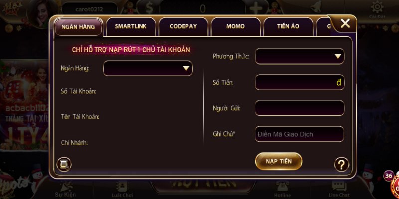May club - Thiên đường giải trí Las Vegas thu nhỏ tại Việt Nam 7 Cách nạp tiền May club đơn giản nhanh chóng
