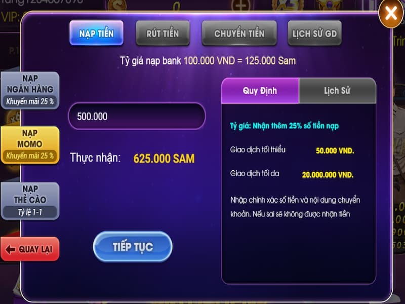 Manvip - Thương hiệu giải trí hấp dẫn nhất toàn cầu 6 Cách thức nạp tiền Manvip nhanh chóng nhất cho gamer